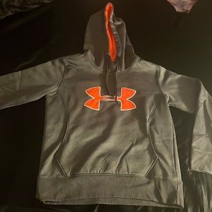 hot pink & grey under armour hoodie